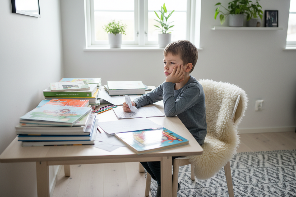 a child that dont want to make homework